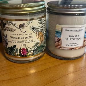 Bath and body works and Huntington Home scented candles